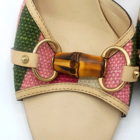 Gucci size 9B color pink green & tan 100% AUTHENTIC USED ITEM - Picture 5 of 8